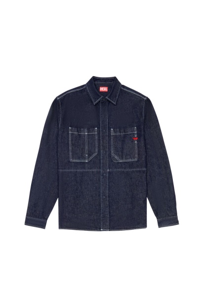 Diesel UK D-Hor Workwear Shirt Dark Blue