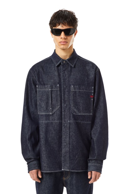 Diesel UK D-Hor Workwear Shirt Dark Blue