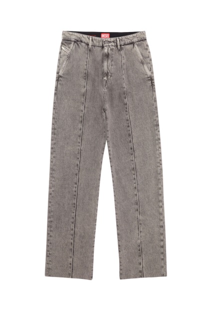Diesel UK D-Chino-Work 0Ieaa Straight Jeans In Light Grey