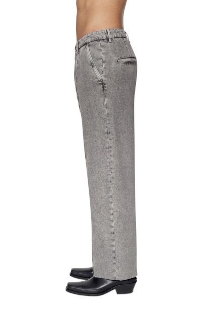 Diesel UK D-Chino-Work 0Ieaa Straight Jeans Light Grey