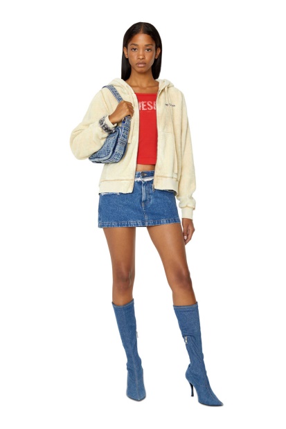 Diesel UK F-Reggy-Hood-Zip-E3 Beige