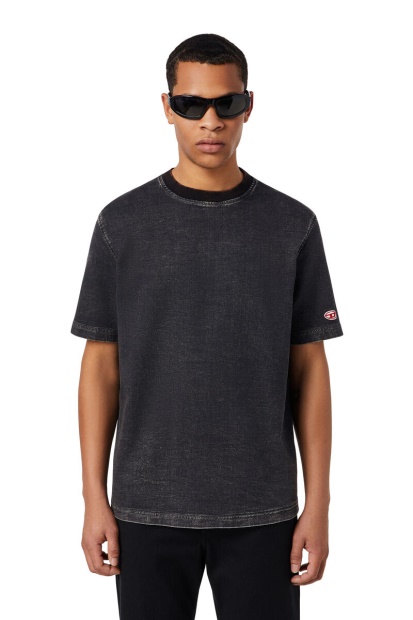 D-Biggor Track Denim T-Shirt Diesel UK Black/Dark Grey