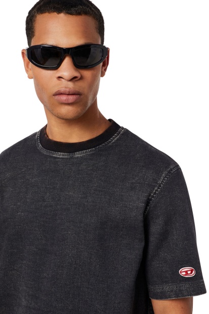 D-Biggor Track Denim T-Shirt Diesel UK Black/Dark Grey