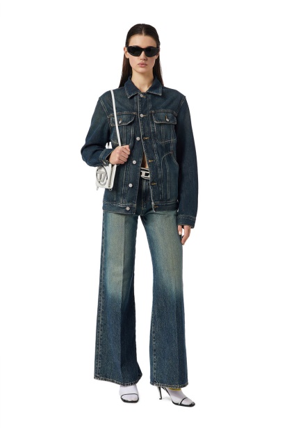 Diesel UK D-Riley Trucker Jacket Dark Blue