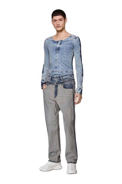 2020 D-Viker 09C82 Straight Jeans Diesel UK Medium Blue