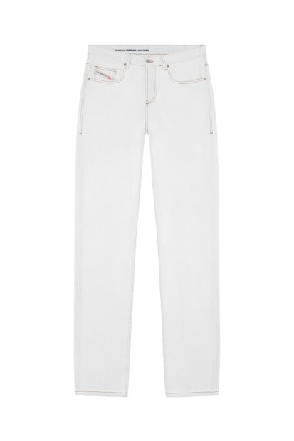 Diesel UK 2020 D-Viker 007H5 Straight Jeans White
