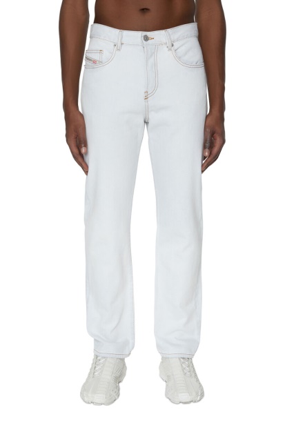 Diesel UK 2020 D-Viker 007H5 Straight Jeans White