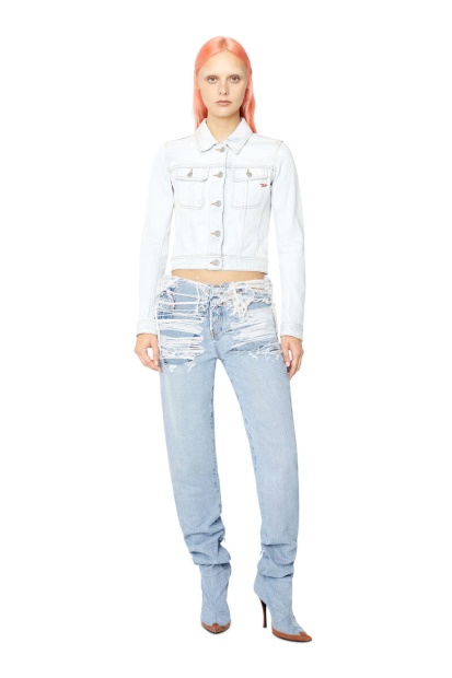 De-Slimmy Trucker Jacket Diesel UK Light Blue