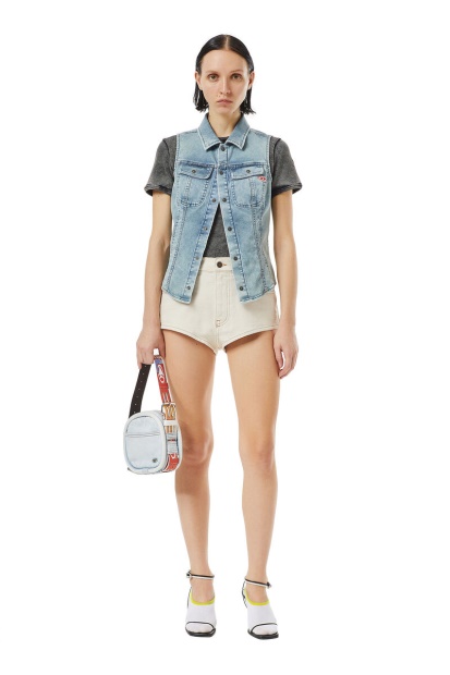 Diesel UK De-Lunar Hot Pants White