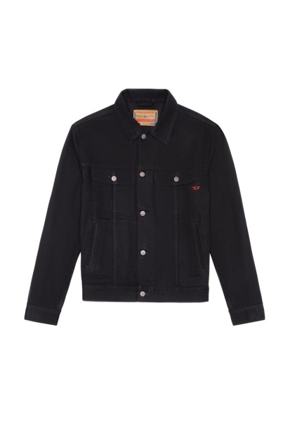Diesel UK D-Barcy Trucker Jacket Black/Dark Grey