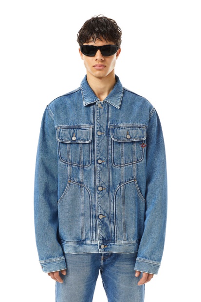 Diesel UK D-Riley Trucker Jacket Medium Blue