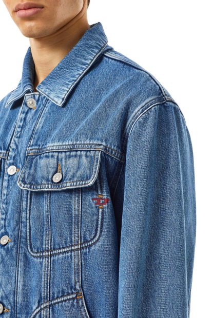 Diesel UK D-Riley Trucker Jacket Medium Blue