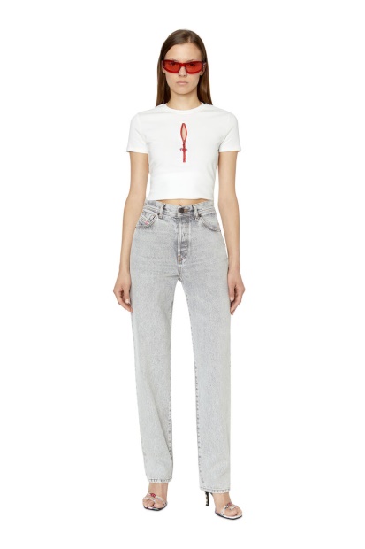 Light Grey Diesel UK 1956 007F1 Straight Jeans