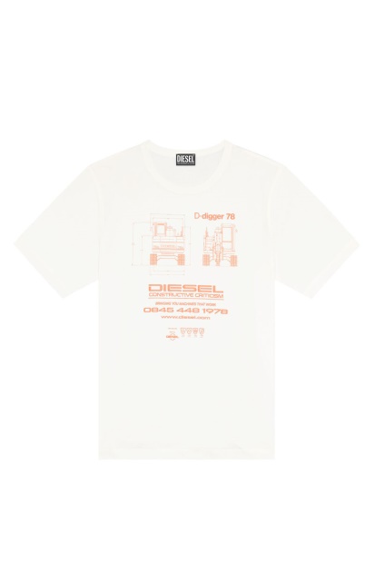 Diesel UK T-Just-Slits-G1 In White