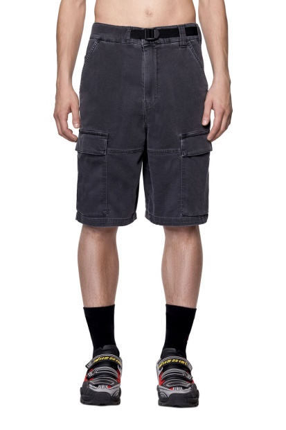 Diesel UK D-Krooley Joggjeans Cargo Shorts Black/Dark Grey