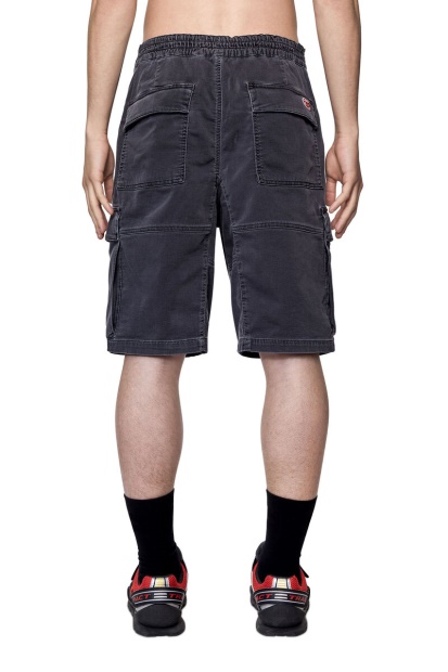 Black/Dark Grey D-Krooley Joggjeans Cargo Shorts Diesel UK