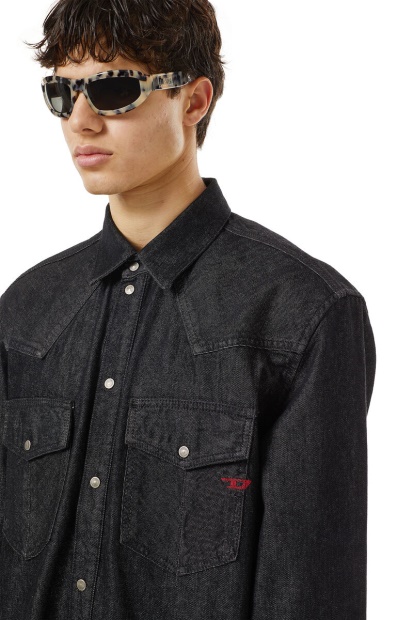 Diesel UK D-Ocean Western Shirt Black/Dark Grey