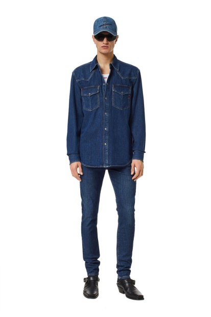 Diesel UK D-Ocean Western Shirt Dark Blue
