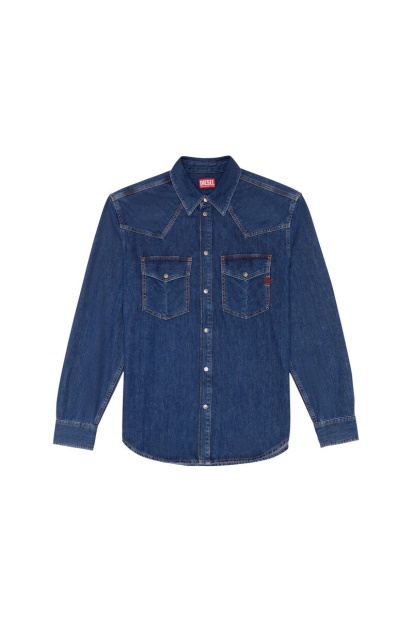Diesel UK D-Ocean Western Shirt Dark Blue