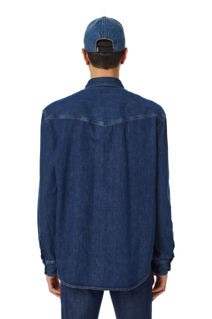 Diesel UK D-Ocean Western Shirt Dark Blue