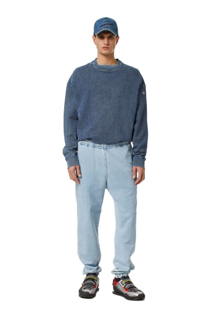 Diesel UK Light Blue Fashion D-Lab Track Denim 069Ym Tapered
