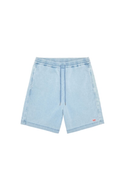 D-Boxy Track Denim Shorts Diesel UK Light Blue