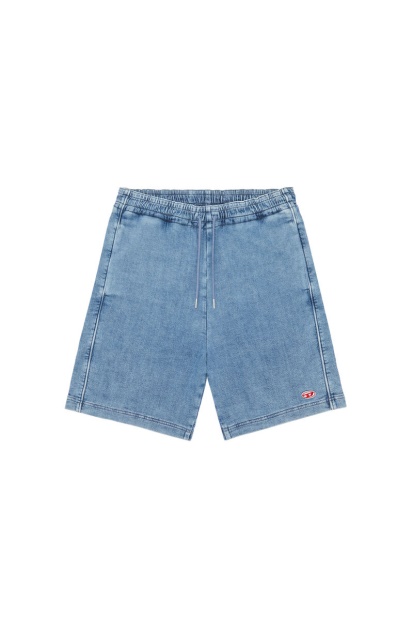 Diesel UK Light Blue Fashion D-Boxy Track Denim Shorts