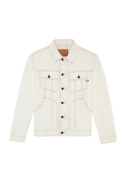 White D-Riley Trucker Jacket Diesel UK
