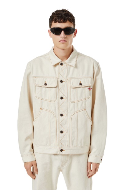 White D-Riley Trucker Jacket Diesel UK