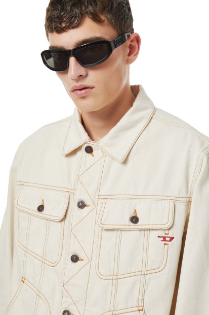 White D-Riley Trucker Jacket Diesel UK