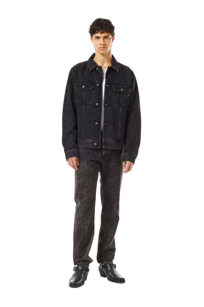 D-Barcy Trucker Jacket Diesel UK In Black/Dark Grey