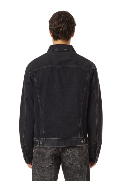 D-Barcy Trucker Jacket Diesel UK In Black/Dark Grey