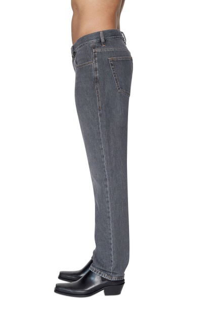 2020 D-Viker 09B84 Straight Jeans Diesel UK In Black/Dark Grey