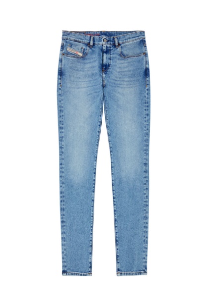 Light Blue Diesel UK 2019 D-Strukt 09B92 Slim Jeans