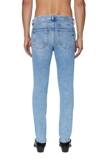 Light Blue Diesel UK 2019 D-Strukt 09B92 Slim Jeans