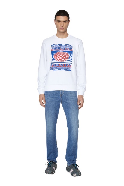 Medium Blue Diesel UK 2020 D-Viker 09D47 Straight Jeans