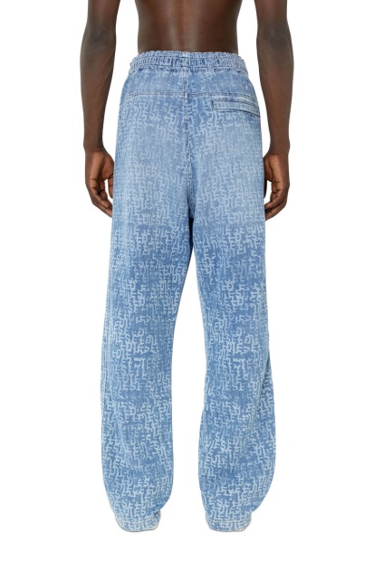 Light Blue D-Martians Track Denim 09E27 Straight Diesel UK