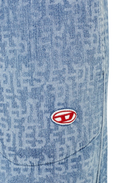 Light Blue D-Martians Track Denim 09E27 Straight Diesel UK