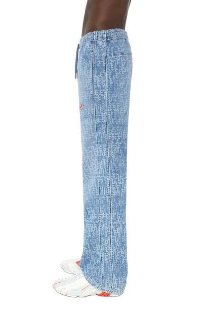 Diesel UK Light Blue Fashion D-Martians Track Denim 09E27 Straight