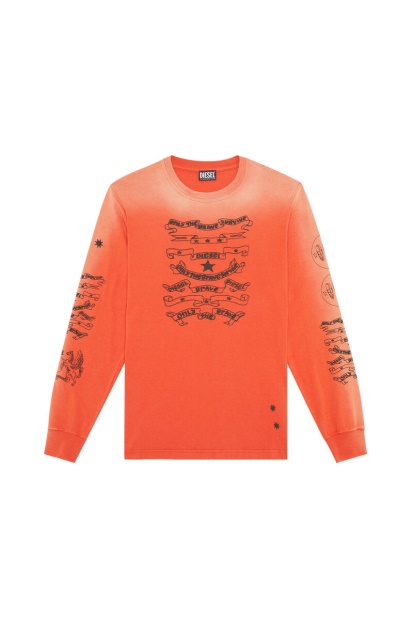 Diesel UK T-Just-Ls-E3 In Orange
