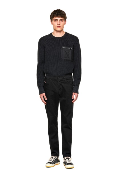 Black/Dark Grey Diesel UK 2005 D-Fining 0688H Tapered Jeans