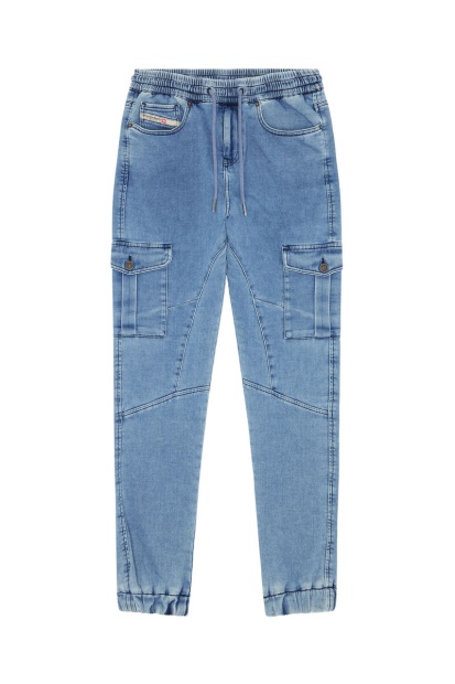 Diesel UK D-Ursy Track Denim 069Zr Slim In Light Blue