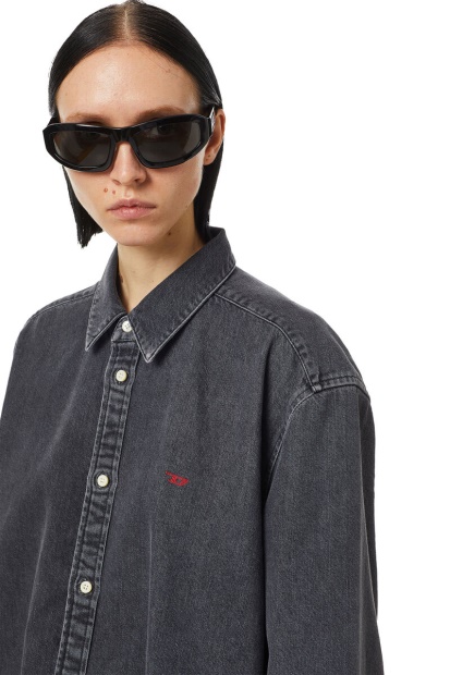 Diesel UK De-Blex Shirt Dress Black/Dark Grey