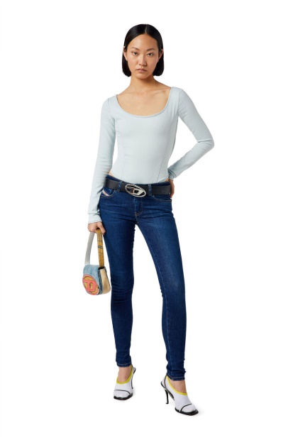 Light Blue D-Cho Track Denim Bodysuit Diesel UK