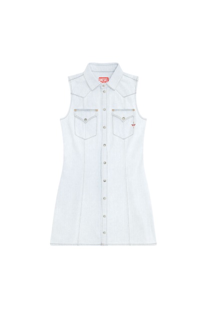 Diesel UK De-Glo Western Dress Light Blue