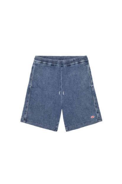 D-Boxy Track Denim Shorts Diesel UK In Medium Blue