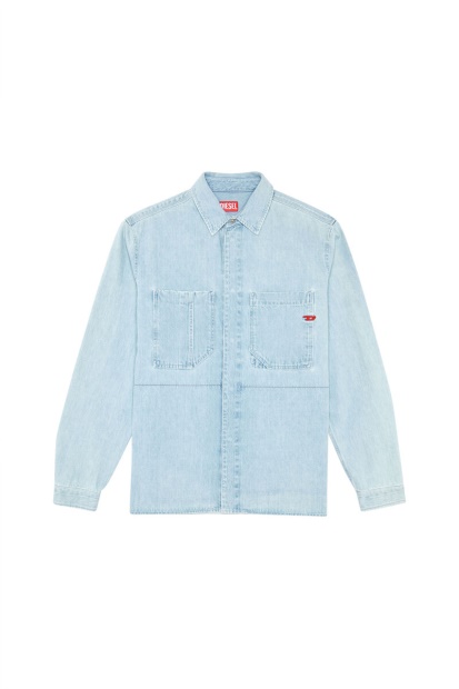 Light Blue Diesel UK D-Hor Workwear Shirt
