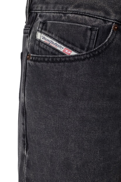 Black/Dark Grey Diesel UK 1995 09B87 Fashion Straight Jeans