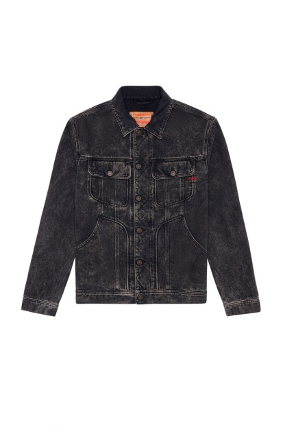 Black/Dark Grey Diesel UK D-Riley Trucker Jacket