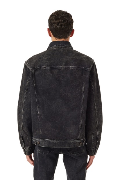 Black/Dark Grey Diesel UK D-Riley Trucker Jacket